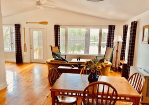 Dining - "Loon Cottage" on Sand Pond -
Peaceful Lakefront Getaway (Baldwin)