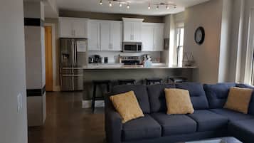 Smart TV, DVD player, books, video library