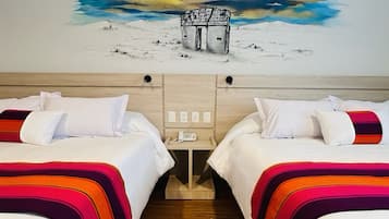 Classic Triple Room, 2 Queen Beds, City View | 1 bedroom, hypo-allergenic bedding, in-room safe, individually decorated