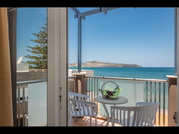 Room, 1 Bedroom, Smoking, Balcony | Balcony - Room in Guest Room - Girogiali Beach Hotel (Chania)