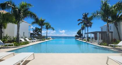 bohemian chic atmosphere with beach access and private swimming pool.