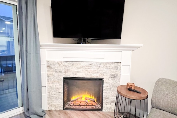 TV connectée, cheminée