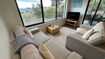 Smart TV, fireplace, video games