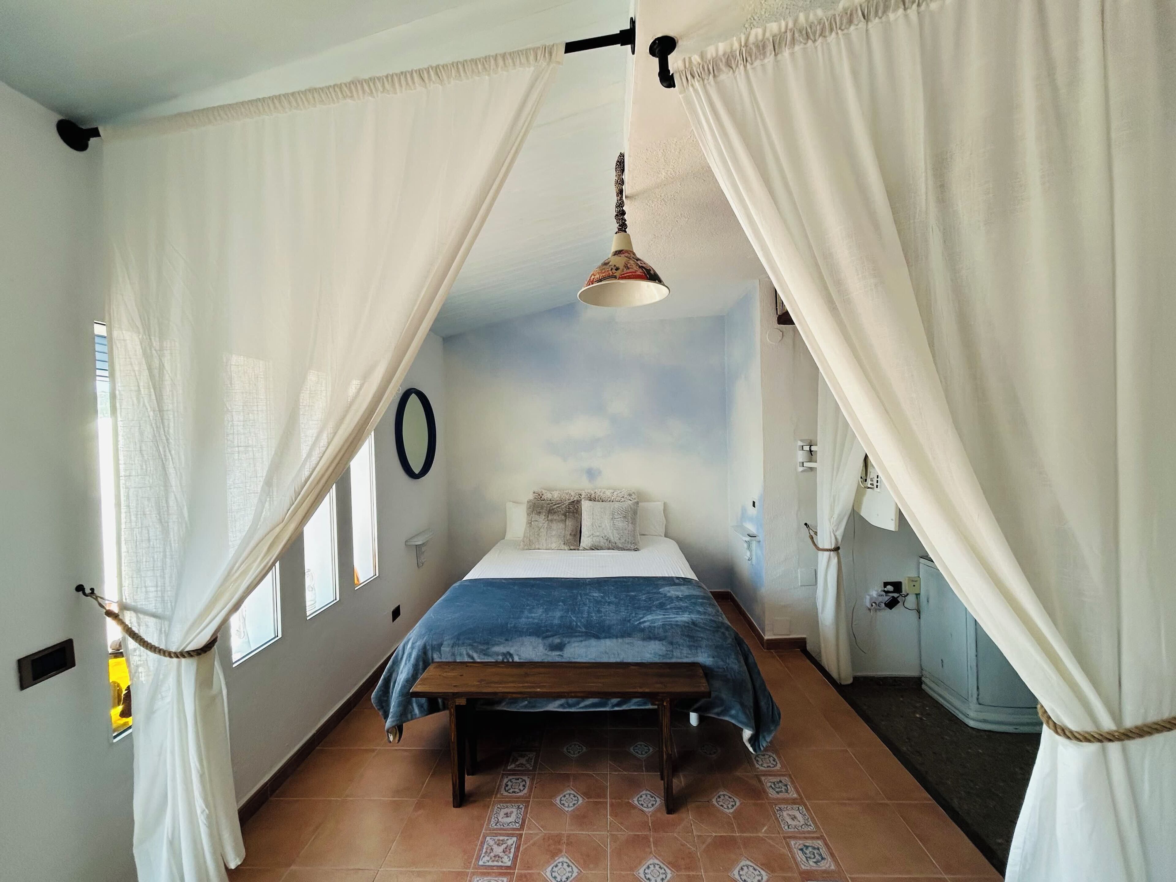 2 bedrooms, desk, iron/ironing board, travel cot