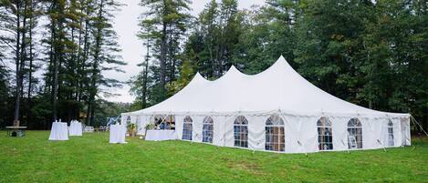 Outdoor banquet area