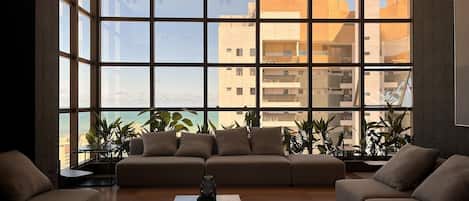 Departamento Premium | Área de sala de estar | Smart TV, Netflix y servicios de streaming