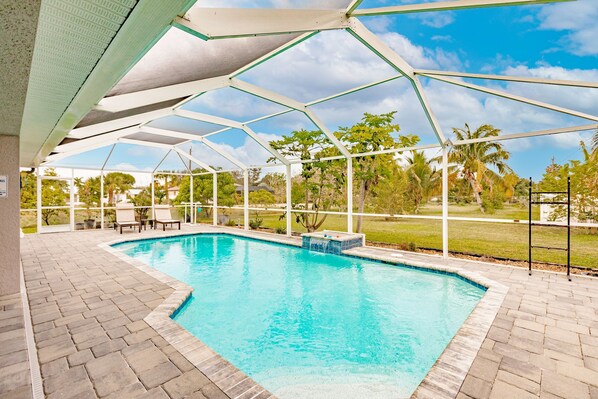 A heated pool