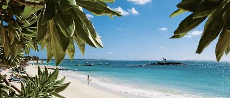 Sun-loungers, beach towels