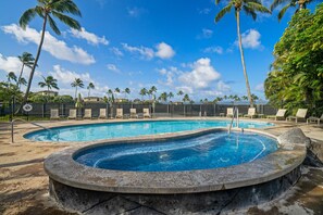 Pool - Calm island condo with ocean views & pool -  walking distance from beaches (Koloa)