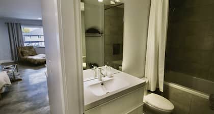 Private, Spacious & Central Suite near lake with AC, 25Km to Whitewater ski hill