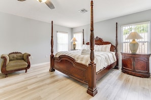5 bedrooms, iron/ironing board, travel cot, WiFi
