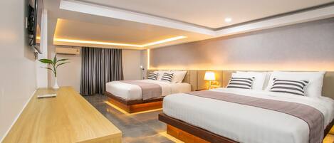 Habitación familiar | 1 dormitorio, decoración individual, mobiliario individual y escritorio