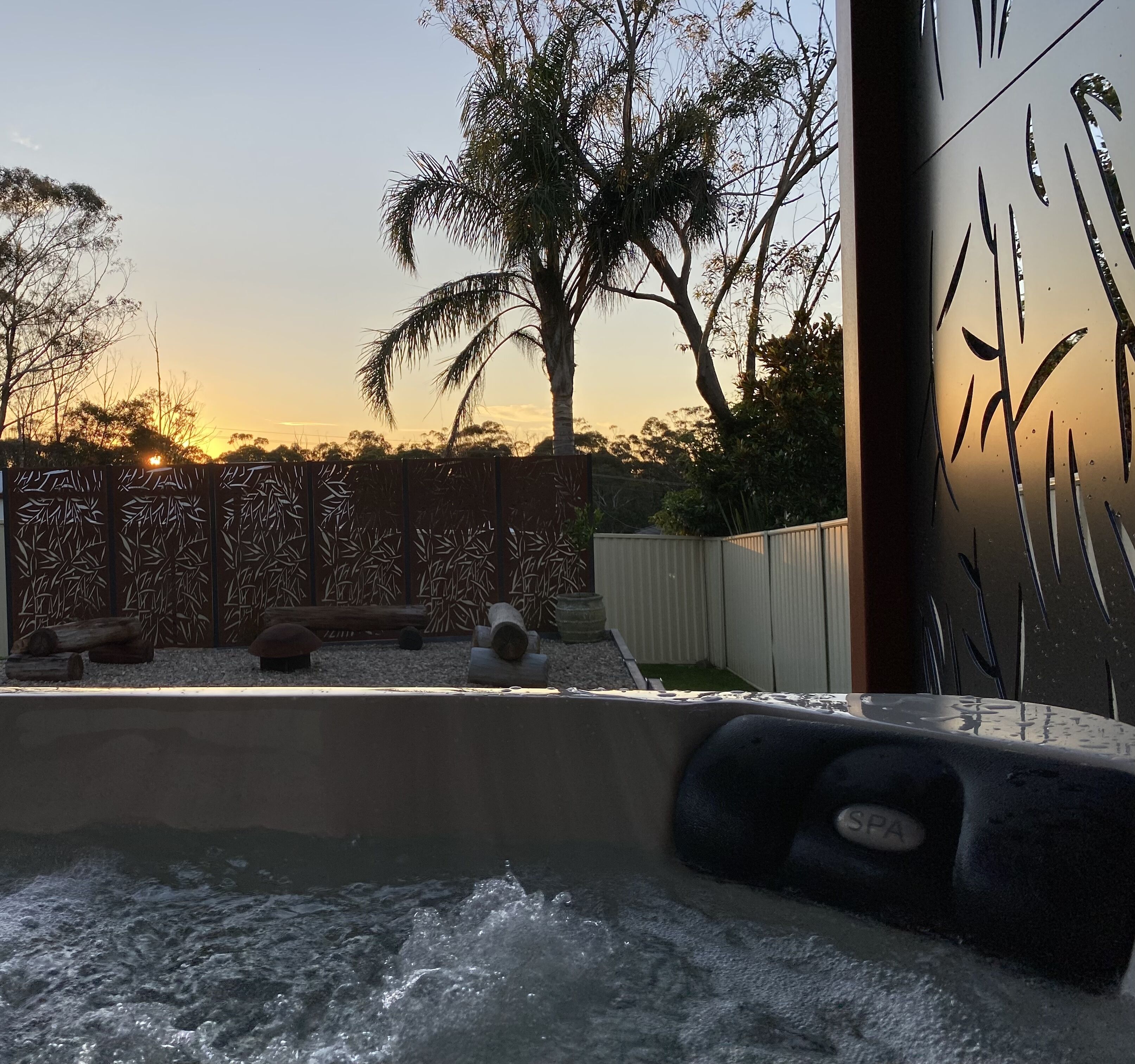 Take a soak in your private hot tub