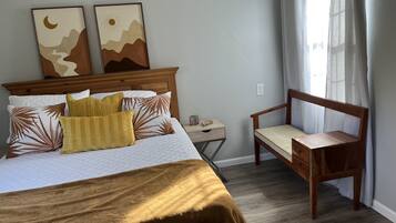 1 bedroom, desk, travel crib, free WiFi