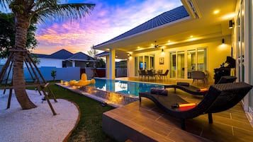 Front of property – evening/night