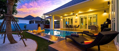 Front of property - evening/night