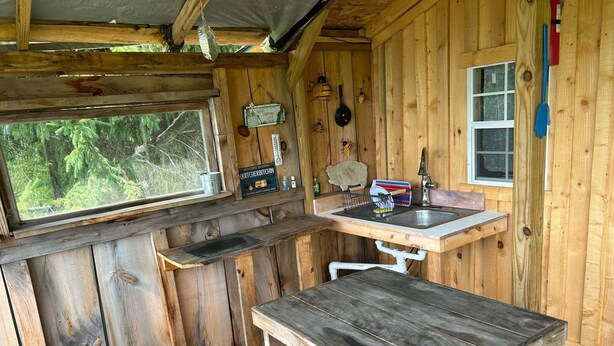 Property grounds - Our Rustic off grid Serenity Camp is 190 sq ft and 2300 feet through the woods. (Unadilla)