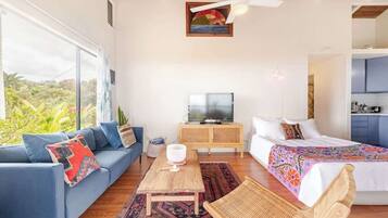 1 habitación, tabla de planchar con plancha, cuna de viaje y wifi