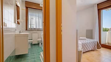 Regadera, secadora de cabello, toallas