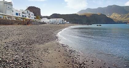 Appartement de vacances 'Rach Agaete' avec piscine partagée, terrasse privée et Wi-Fi