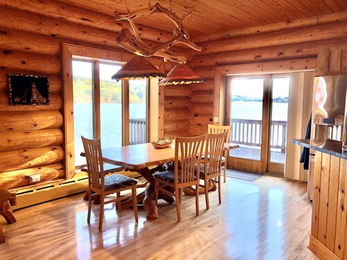 Keweenaw's Houghton Haven waterfront home. Secluded & private, yet close to town