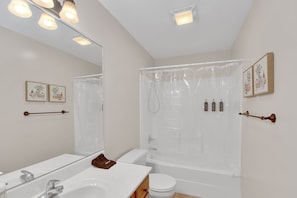Hair dryer, towels