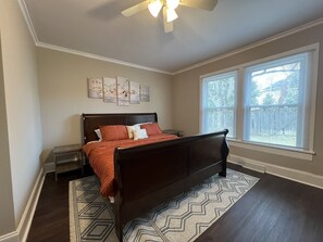 3 bedrooms, iron/ironing board, travel cot, WiFi