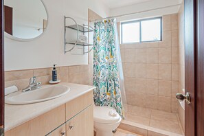 Hair dryer, towels