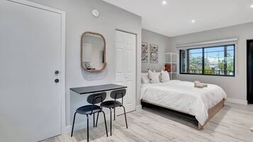 Desk, iron/ironing board, travel crib, WiFi