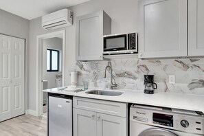 Microwave, coffee/tea maker, toaster, high chair - Studio Right off Las Olas - Steps to FTL Beach #1C (Fort Lauderdale)