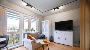 公寓 | 1 間臥室、筆電工作空間、遮光布/窗簾、熨斗/熨衣板