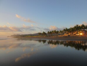 On the beach - Renovated Large Oceanfront house, 5 bedrooms 4bath w/pool and tropical gardens  (Playa Hermosa)