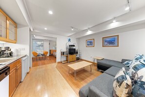 TV, DVD player, ping pong