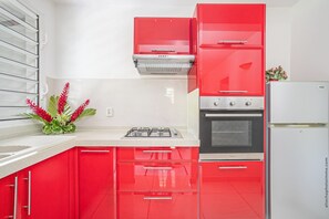 Fridge, microwave, oven, stovetop - Splendid Small Residence Penthouse (schoelcher)