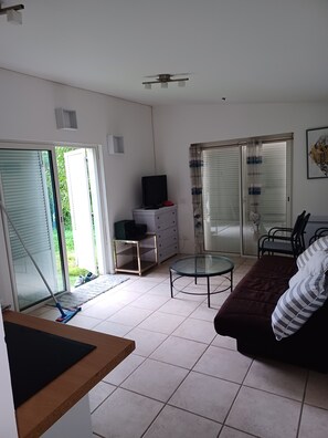 Living area - Studio 35 m2 à 400 Metres de la Plage 10mn de l Aeroport Commodités à Moins 5mn (Cagnes-sur-Mer)