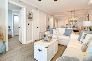 Apartment, 2 Bedrooms, Beach View | Living area - Oceania Beach Club Beachfront Condos (New Smyrna Beach)