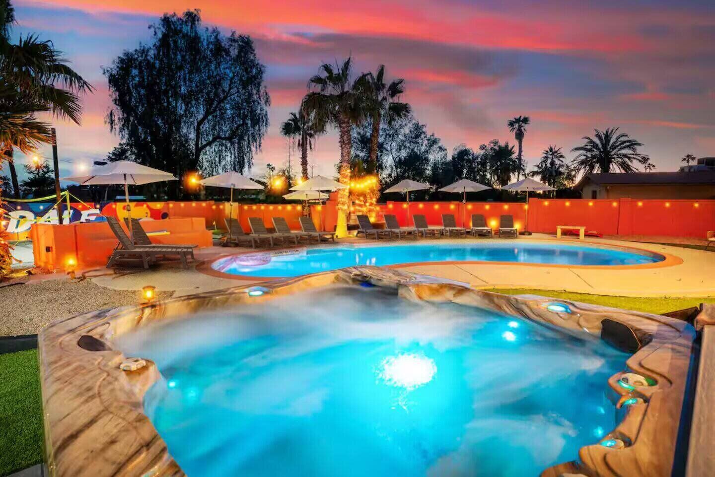 Piscine extérieure, piscine chauffée