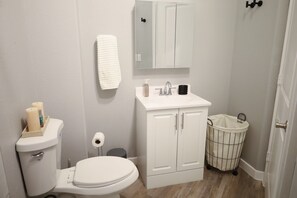 ヘアドライヤー、タオル、トイレットペーパー