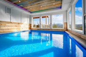Indoor pool, a heated pool