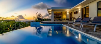 Beautiful villa with infinity pool and gorgeous ocean view. Perfect for divers!