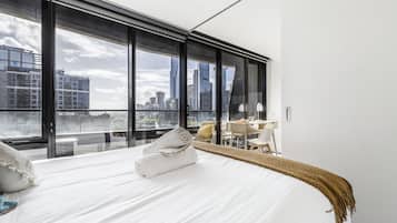 2 bedrooms, premium bedding, Select Comfort beds, iron/ironing board