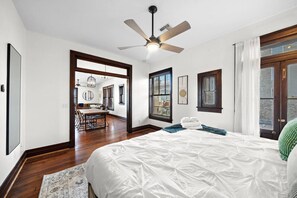 2 bedrooms, desk, iron/ironing board, travel cot