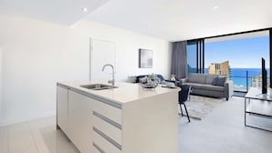 Apartamento, 1 quarto, vista para o oceano | Área de estar