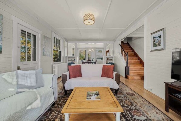 TV, fireplace - Bar Harbor Bungalow! (Bar Harbor)