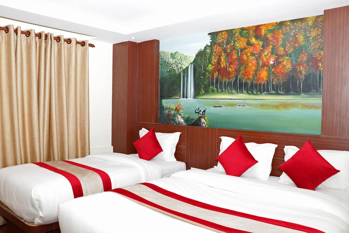 Deluxe kamer, 1 twee- of 2 eenpersoonsbedden | 1 slaapkamer, lakens van Egyptisch katoen, luxe beddengoed