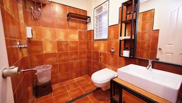 Ducha, toallas, jabón, shampoo