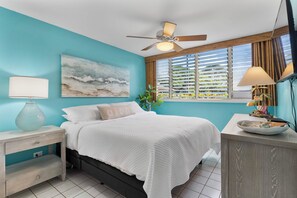 1 slaapkamer, een strijkplank/strijkijzer, gratis wifi, beddengoed