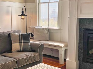 TV, fireplace, offices - Sunny Side Up - Chesapeake Properties (Cape Charles)