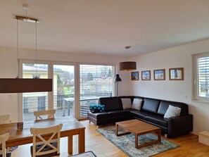 Télévision, lecteur de DVD, livres, vidéothèque