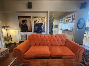 TV connectée, cheminée, lecteur de DVD, médiathèque